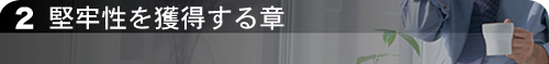 堅牢性を獲得する章